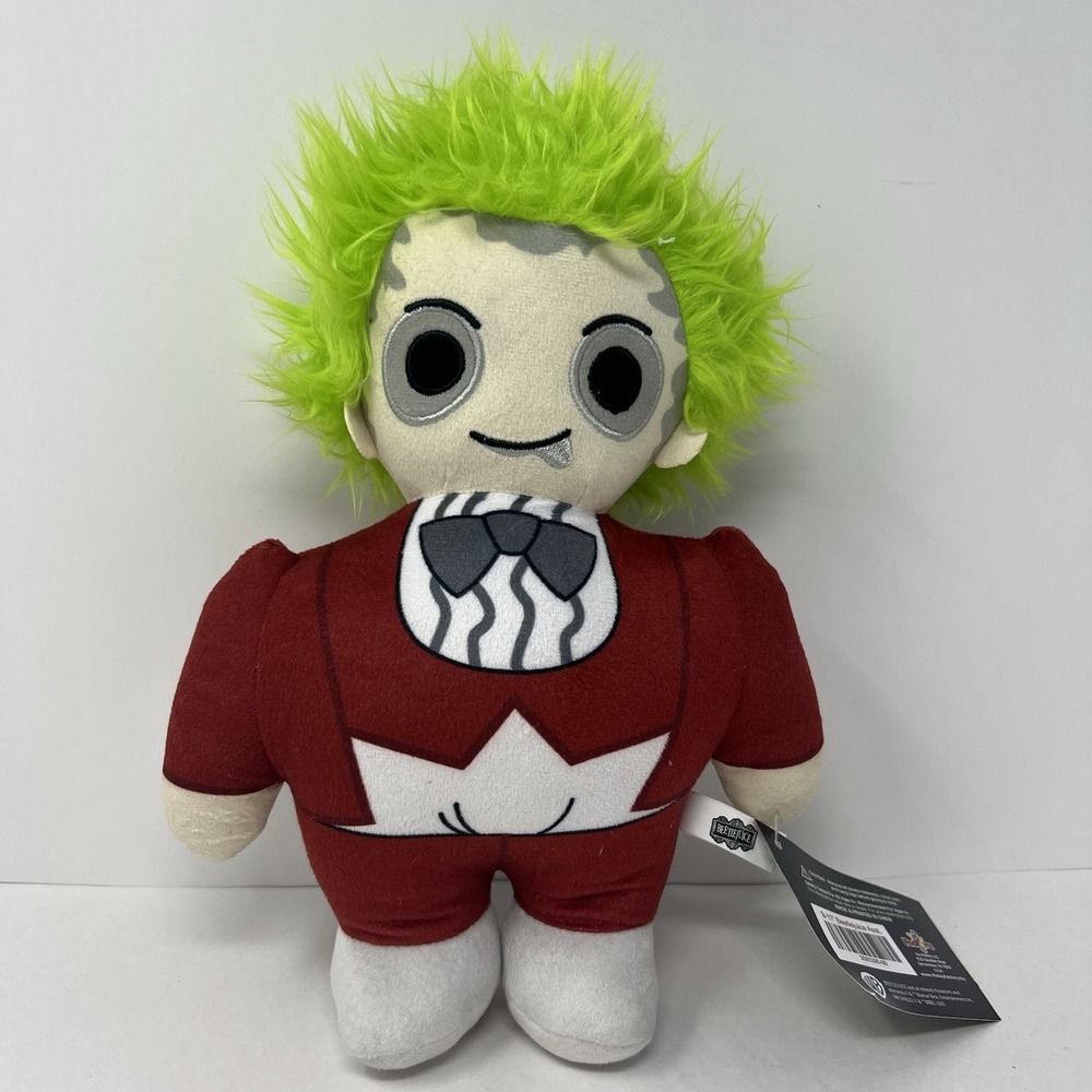 Beetlejuice Plush Stuffed Toy Doll Squishy Green Hair Tim Burton Cult Classic